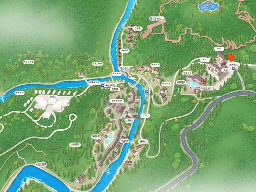加乐镇结合景区手绘地图智慧导览和720全景技术，可以让景区更加“动”起来，为游客提供更加身临其境的导览体验。