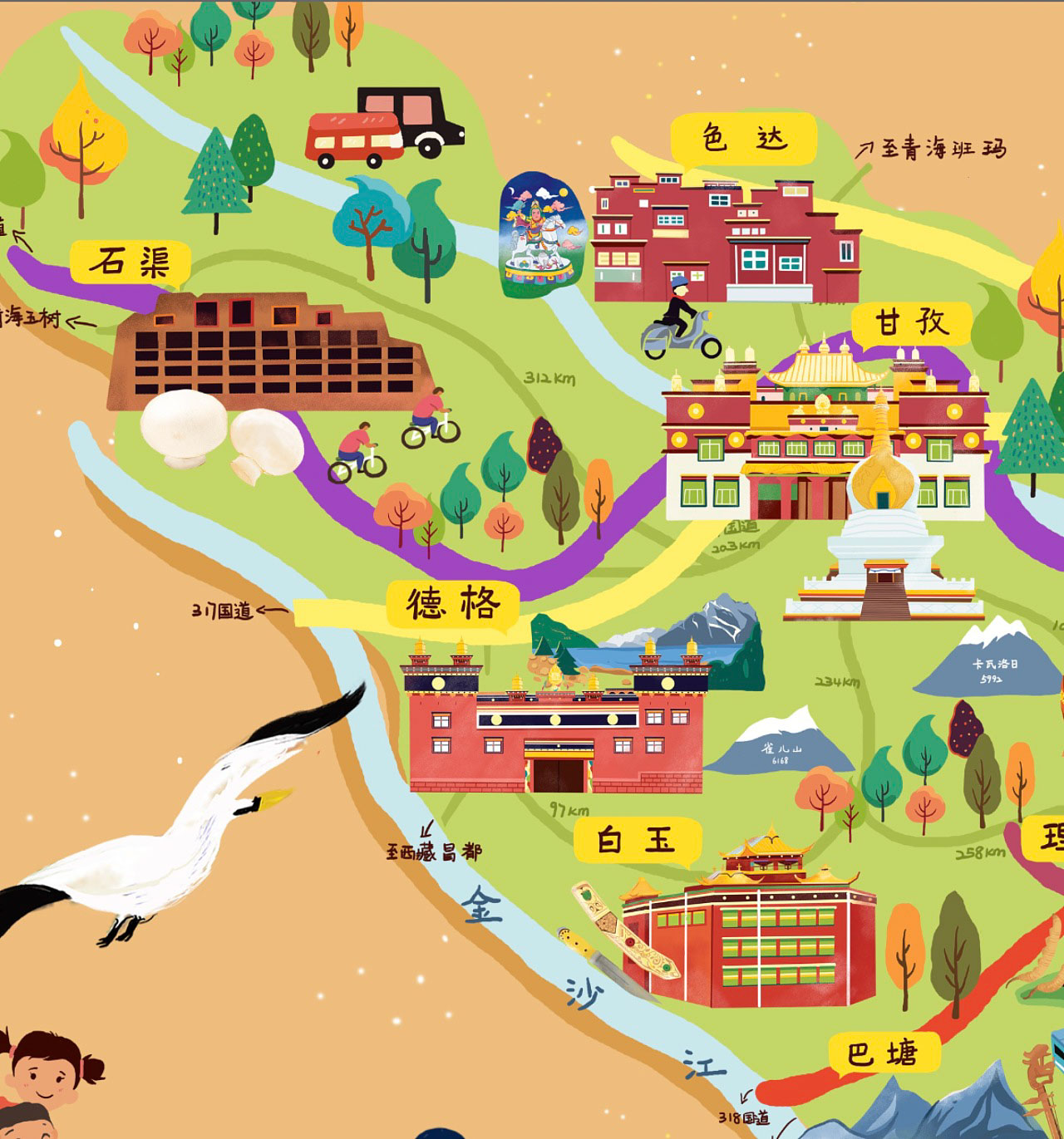 加乐镇手绘地图景区的文化宝库